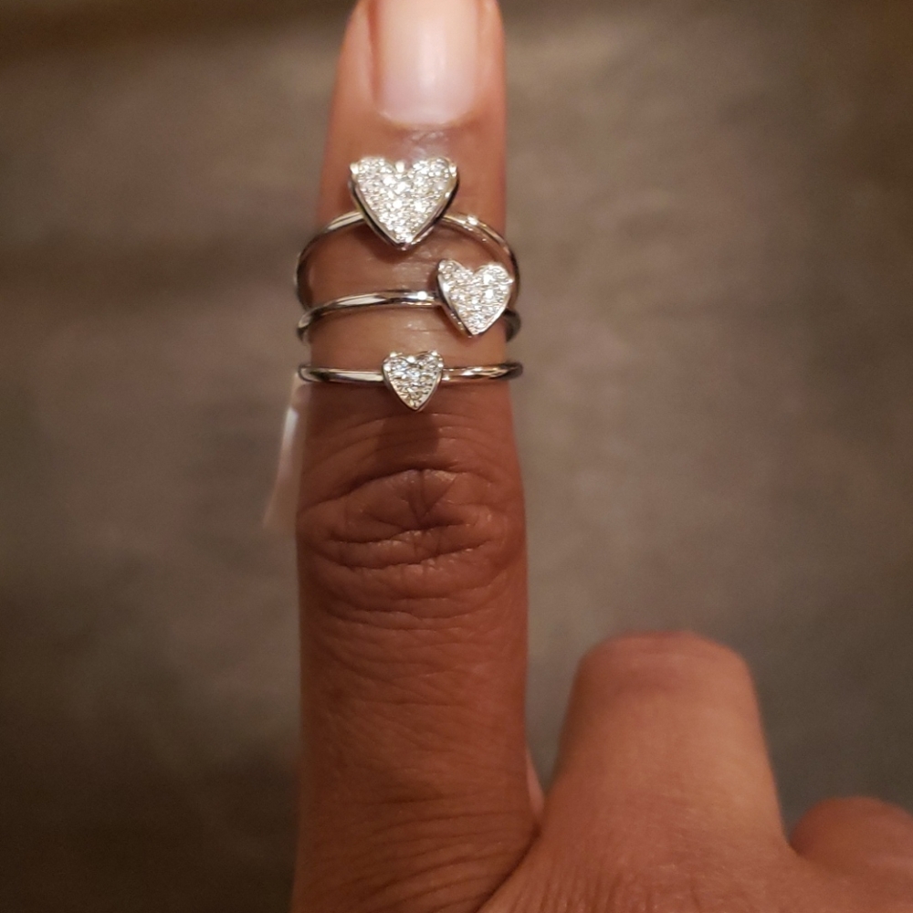 Lia sophia trio heart rings!